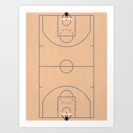 Basketball Court  Art Print