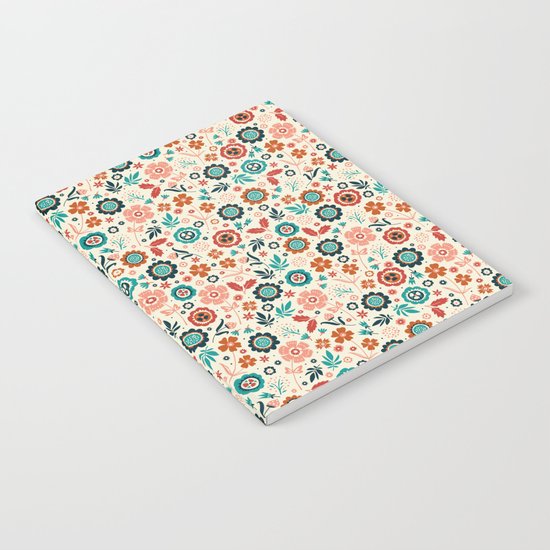 Folk Flowers Notebook