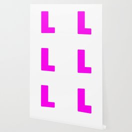 L (Magenta & White Letter) Wallpaper