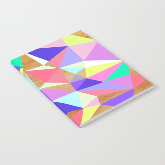 Wooden Geo Pastel Notebook