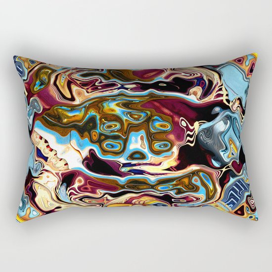 Chaotic Abstract Conglomeration Rectangular Pillow