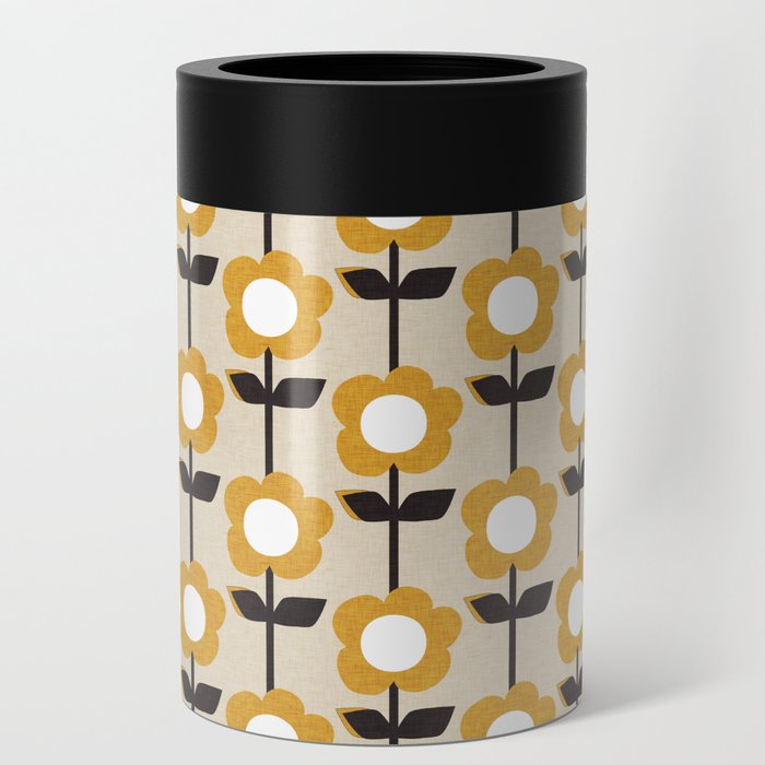 Retro Floral Pearl Can Cooler