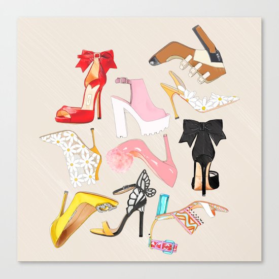 Shoes Full Time Love Canvas Print