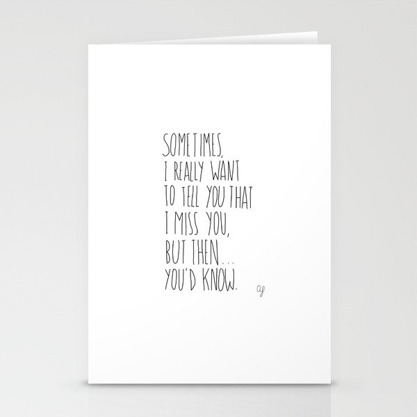 Miss You Stationery Cards