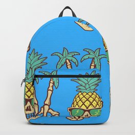 Summer - Skeleton Peaces And Skulls With Pineapple Hats Backpack