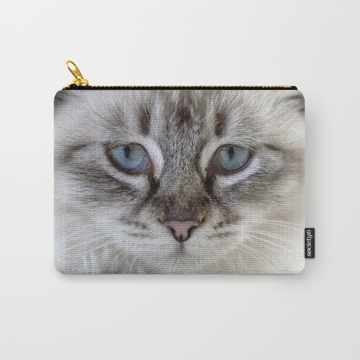 Cat with Blue Eyes Carry-All Pouch