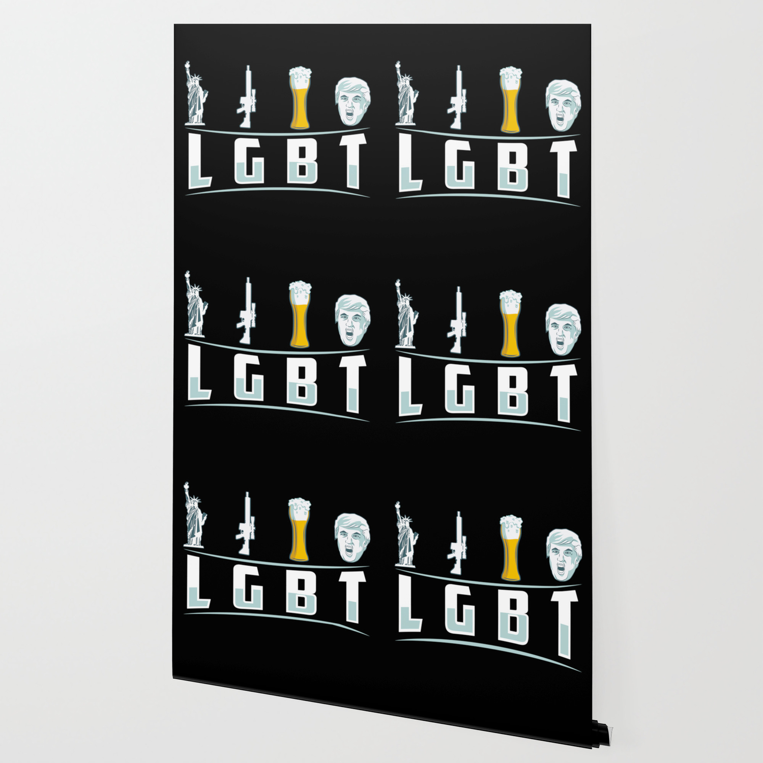Lgbt Liberty Guns Beer Trump Wallpaper By Shirtbubble Society6