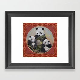Panda bears Framed Art Print