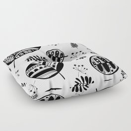 Graphical fall of the leaves Floor Pillow