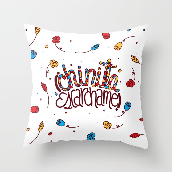 Chinita Escarchame Throw Pillow