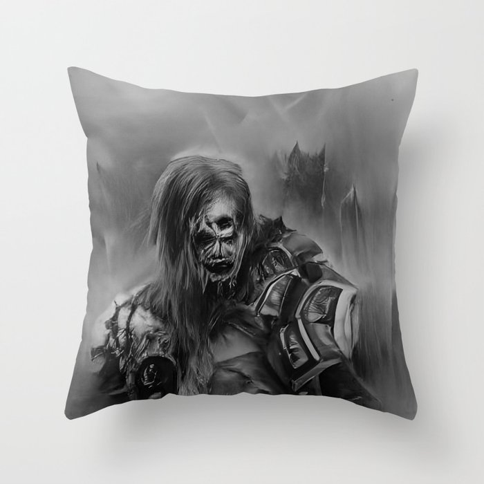 Zombie Deathknight Throw Pillow