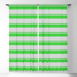[ Thumbnail: Lime Green & Light Grey Colored Striped Pattern Blackout Curtain ]
