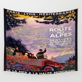 Vintage poster - Route des Alpes, France Wall Tapestry