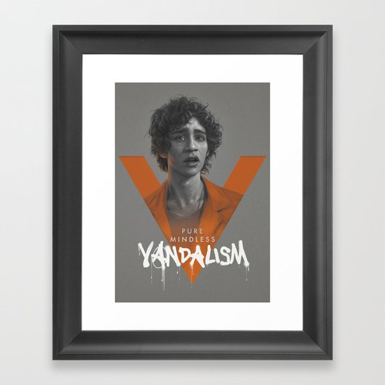 Pure Mindless Vandalism Framed Art Print