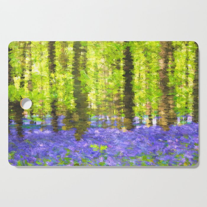 Bluebells Abstract  Cutting Board