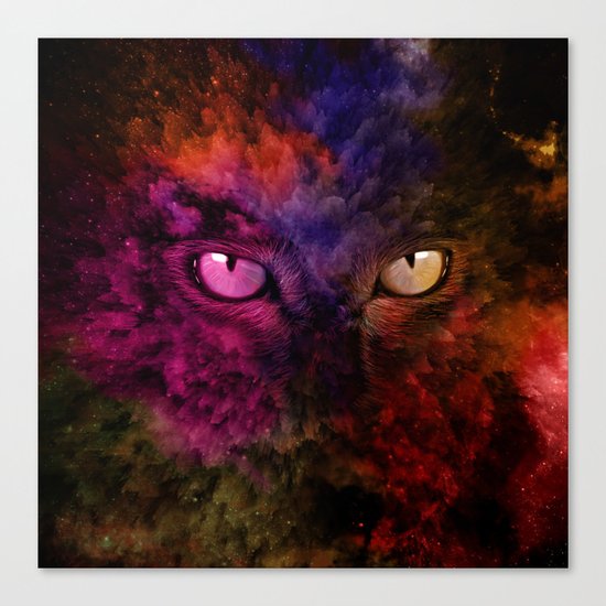 Galactic cat Canvas Print