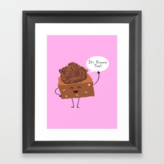 BROWNIE TIME Framed Art Print