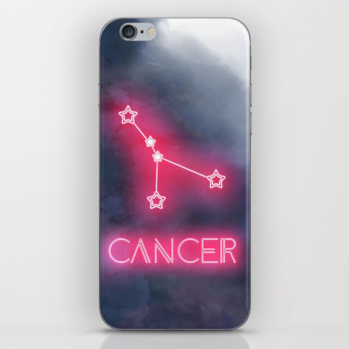 Neon Cancer Constellation iPhone Skin