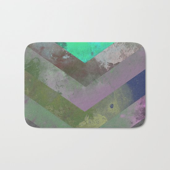 Look Down (Abstract, pastel, geometric artwork) Bath Mat