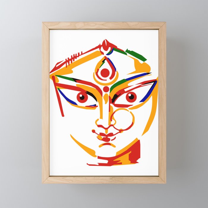 Durga Hindu goddess Framed Mini Art Print