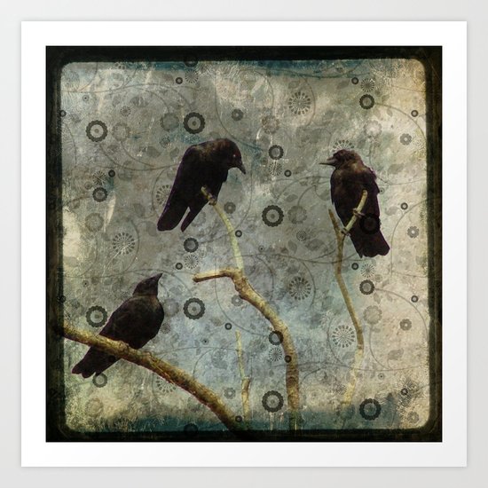 Crow Pop Art Print