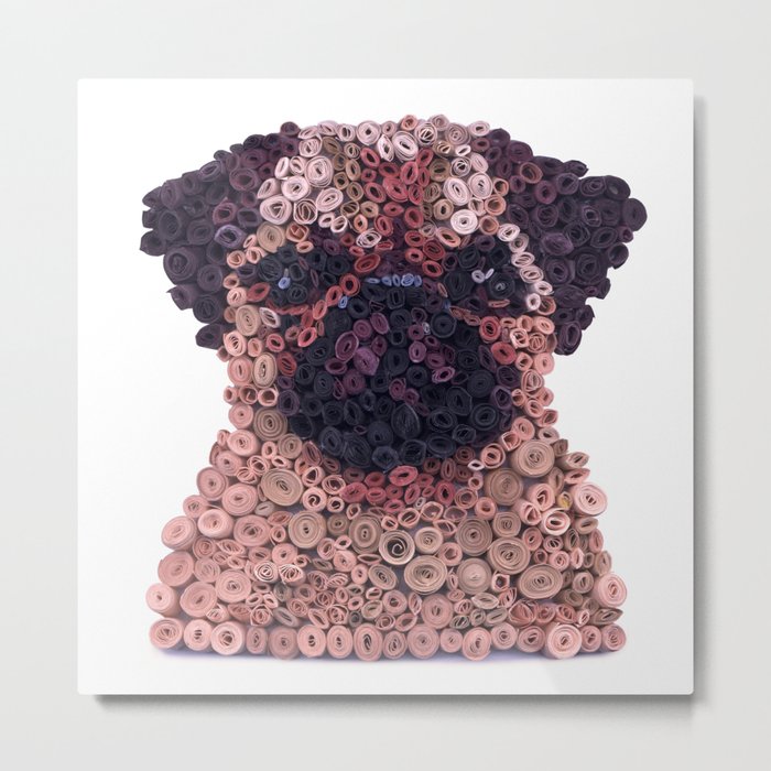 Pug Hand Rolled Paper Art Metal Print By Ambydoodles Society6 Pug Hand Rolled Paper Art Metal Print By Ambydoodles Society6