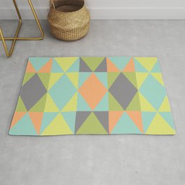 Diamond shapes in modern pastel colors Area & Throw Rug