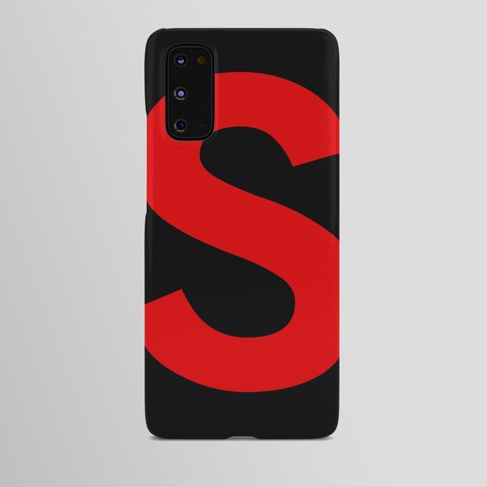 Letter S (Red & Black) Android Case