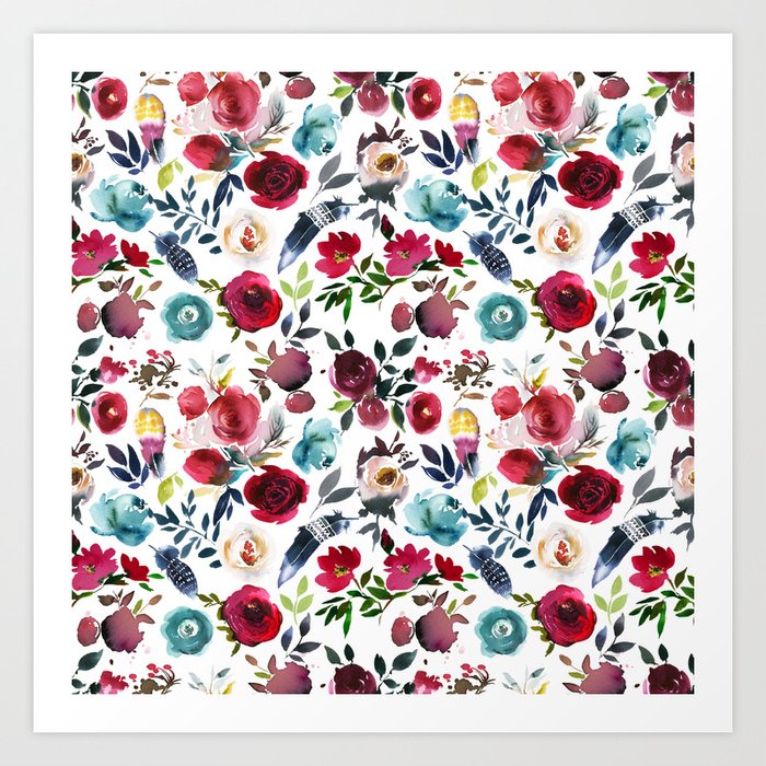 boho floral print