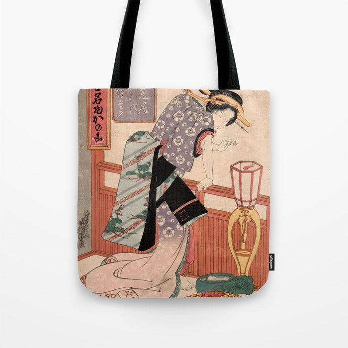 Hit Plays at the Three Theaters (Keisai Eisen) Tote Bag