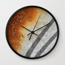 Rust Abstract I Wall Clock | Closeup, Abstract, Color, Corrosion, Photo, Macro, Junkyard, Digital, Rust, Industrial 