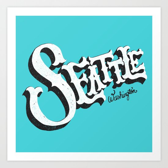 SEATTLE, WA Art Print