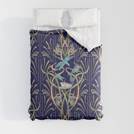 Art Nouveau Dragonflies | Navy Comforter