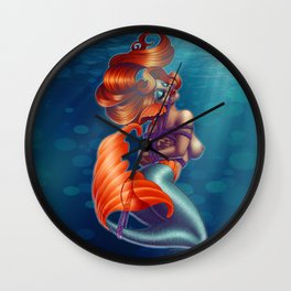 Redhead Shibari Mermaid Wall Clock