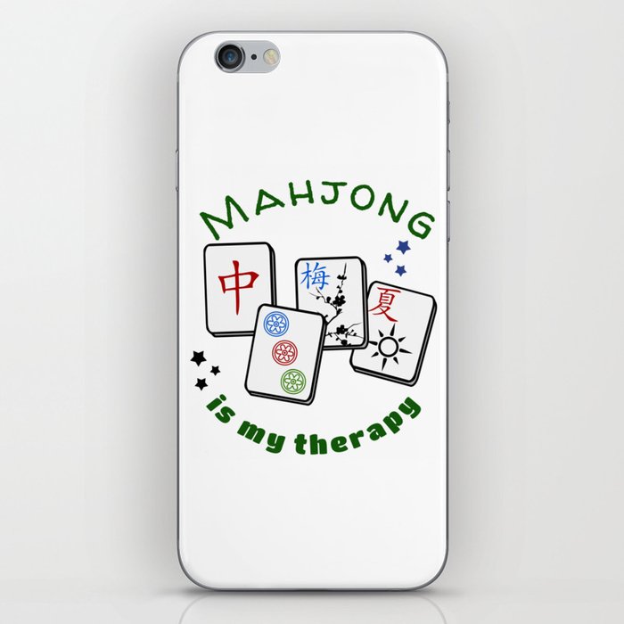 Mahjong Mah jongg game is my therapy set, gifts, tiles, table shirts, cards, bag iPhone Skin