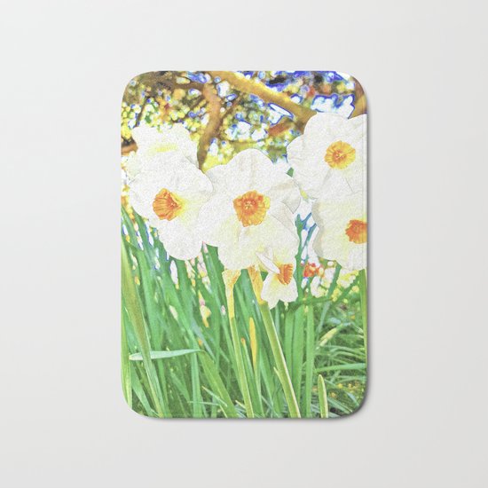 Bright Spring Narcissus Bath Mat