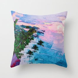 Abstract Beach Throw Pillow