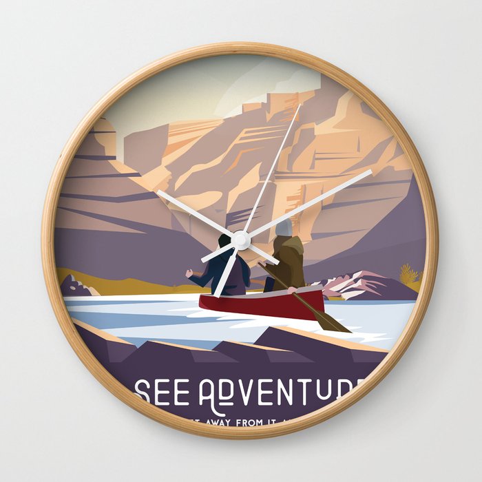 grand canyon travel poster Wall Clock