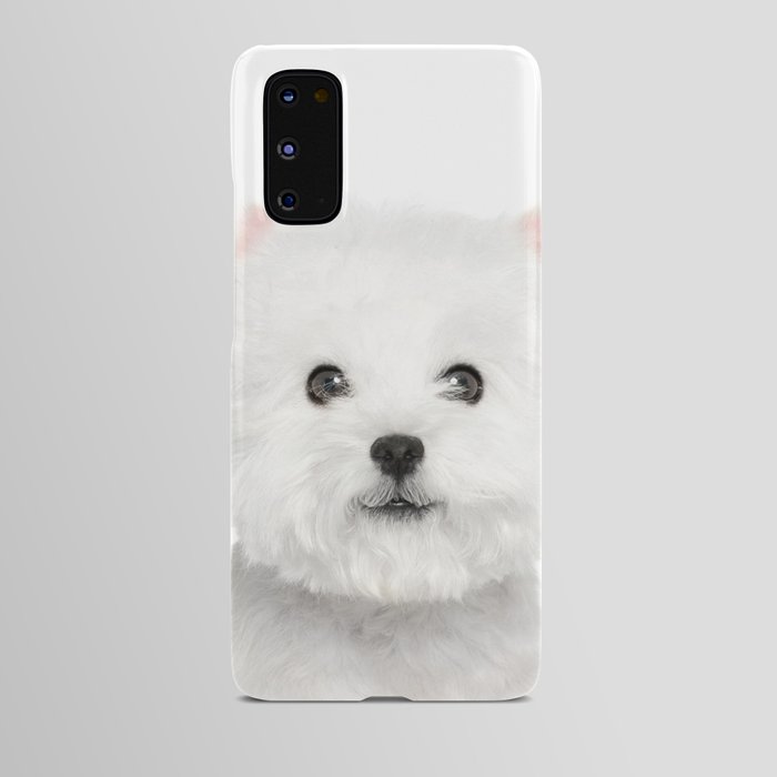 White Puppy Portrait - Android Case