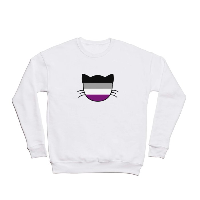 Asexual Flag Cat Crewneck Sweatshirt