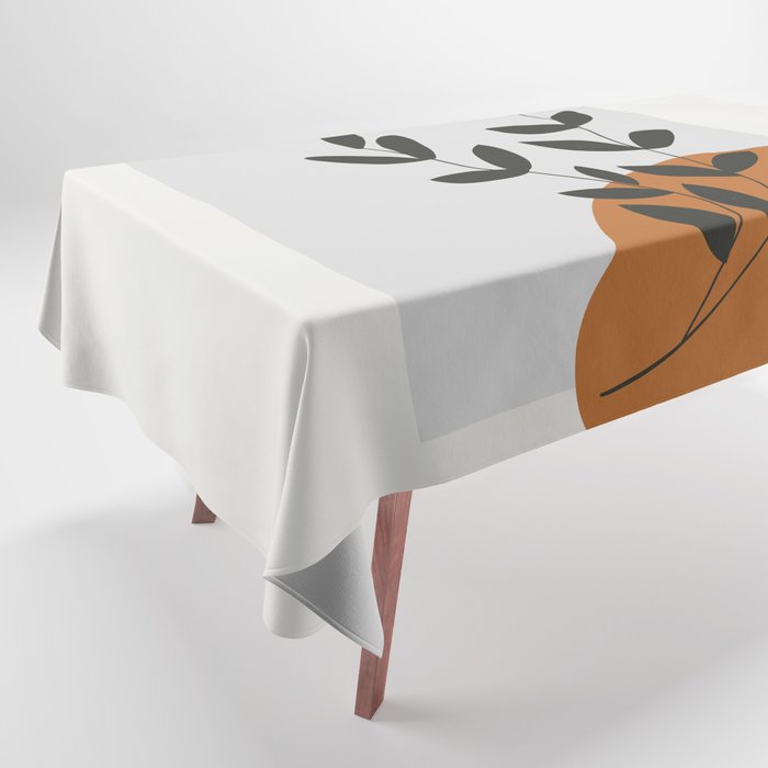 Mid Century Abstract - Sun and Leaves Tablecloth