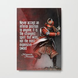 Miyamoto Musashi Samurai Winner Metal Print