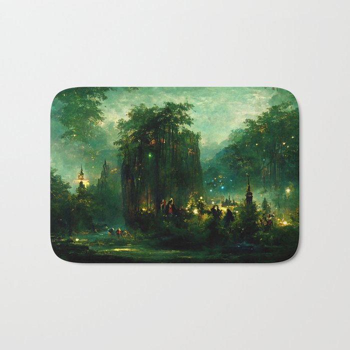 Walking into the forest of Elves Bath Mat