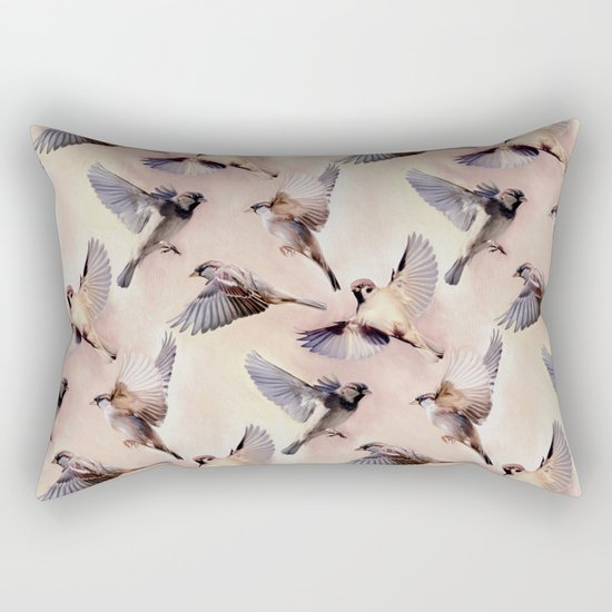 Sparrow Flight Rectangular Pillow