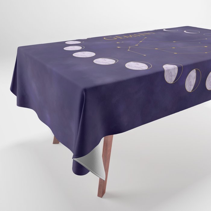 Gemini, Purple Phases of the Moon Tablecloth