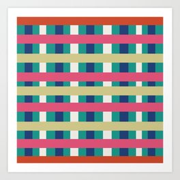 Checkered weave pattern Art Print
