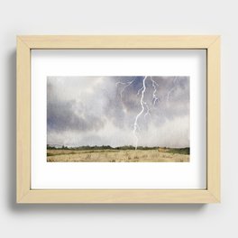 Thunderstorm in the Country Recessed Framed Print