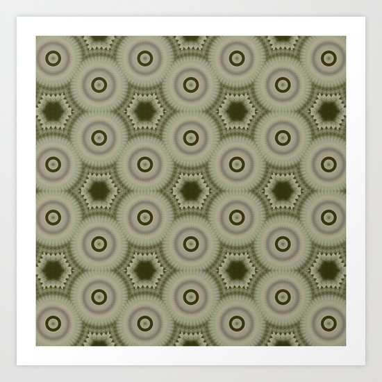 Fractal Cogs n Wheels in CMR02 Art Print
