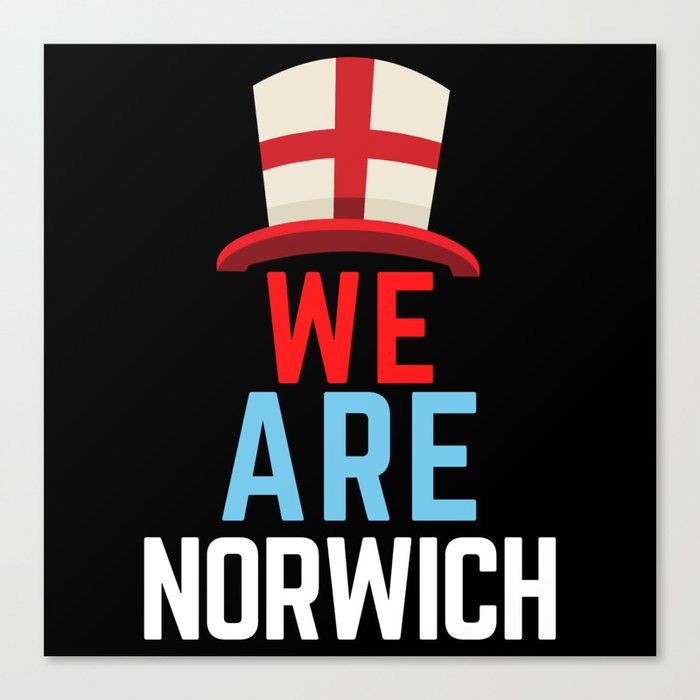 We Are Norwich England Flag Sports Canvas Print