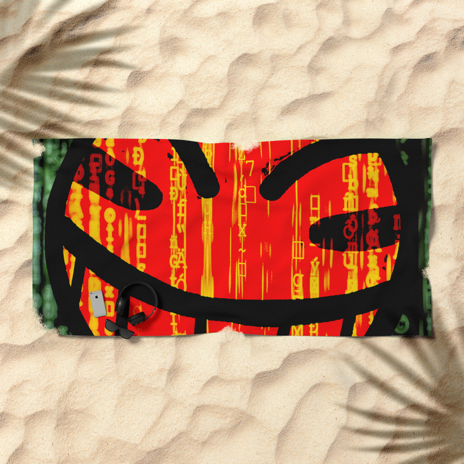 Cowboy Bebop Hacked Smile Beach Towel By Jamesmichals Society6